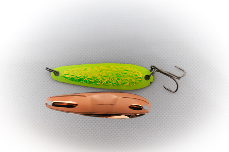 Chartreuse Crushed Ice Copper Back (#100 Size)